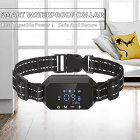 Collier d'entraînement intelligent rechargeable étanche IP67 pour chiens, avec affichage numérique, dispositif anti-aboiement automatique à choc, en plastique