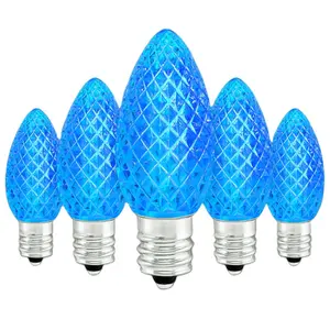 Faceted Blue LED C7 Christmas Led Bulbs