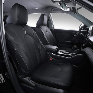Housses de siège de voiture en cuir sur mesure, imperméables et durables, pour 7 places, protection avant et arrière, pour Toyota - Product Image 3