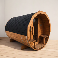 Sauna traditionnel en bois pour l'extérieur, cabine de sauna sèche avec poêle