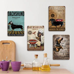 Panneau métallique Teckel aux pattes courtes et au torse long, cadeau pour les amoureux des animaux, pour les propriétaires <span class=keywords><strong>de</strong></span> chiens, décoration pour la maison, la cuisine, le bureau - Product Image 4