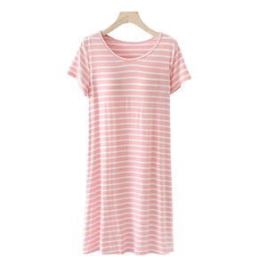 Vestido Maxi de Verano para Mujer, con Rayas y Volantes, Tejido Informal, Holgado, para la Playa - Product Image 1