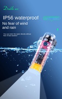 Mini lampe torche LED multifonctionnelle étanche rechargeable, briquet électrique numérique unique pour camping avec porte-clés et chargement USB