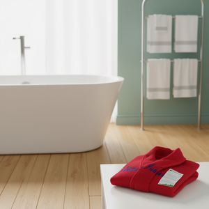 Peignoir Tymisa 4 à 6 ans 100% coton brodé couleur unie pour usage domestique - Product Image 2