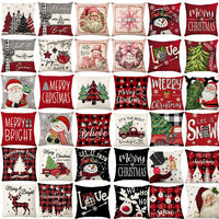 Nouvelle Housse de Coussin en Velours de Coton Rose Clair Série Or Vintage 45x45cm Noël Pêche Décoration Maison Vacances Housse de Coussin de Canapé
