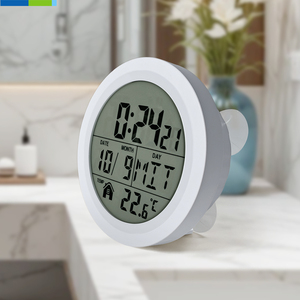 <span class=keywords><strong>Reloj</strong></span> de Pared Electrónico Impermeable para Baño con Pantalla de Temperatura y Humedad, Analógico con Agujas y LCD, para Sobremesa y Montaje en Pared - Product Image 4