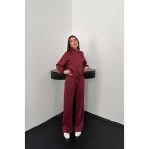 Traje de buceo térmico largo con cremallera frontal en el pecho, color burdeos, para natación, buceo, pesca submarina y apnea, corto, al por mayor - Product Image 4