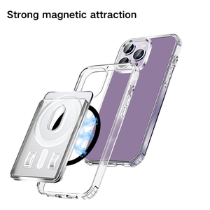Novo Porta-Cartões Magnético Transparente Fosco Antiderrapante com Clipe Traseiro para Celular, Suporte para Cartões de Crédito, Fabricação OEM - Product Image 5
