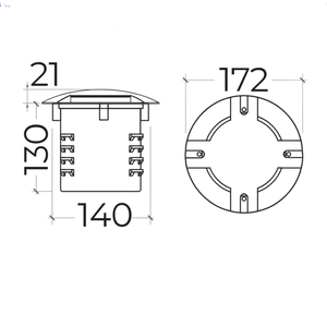 4-<span class=keywords><strong>Way</strong></span> IP67 không thấm nước 8W 12V-220V thép không gỉ Led boong đường lái xe ánh sáng ngầm điều khiển từ xa Bảo hành <span class=keywords><strong>3</strong></span> năm - Product Image 4