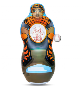 Inflatable Double-Sided <strong>Baseball</strong> &amp; Football Target Set Blow up Toy with <strong>Soft</strong> Football, <strong>Baseball</strong> &amp; Inflatable Bat Fun <strong>Toss</strong> Games - Product Image 4