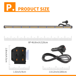 Thanh đèn <span class=keywords><strong>LED</strong></span> cảnh báo khẩn cấp 47 inch cho ô tô, đèn cảnh báo giao thông nhấp nháy, đèn làm việc COB cho xe hạng nặng - Product Image 4