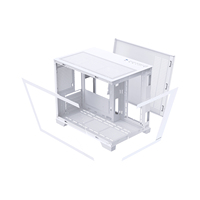 Boîtier PC MATX Lovingcool avec double panneau en verre trempé, design compact pour assemblage de PC personnalisé