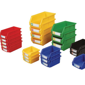 Warehouse plastic storage bins for spare parts