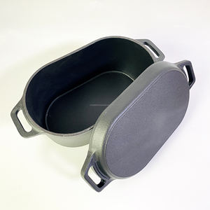 Olla Holandesa <span class=keywords><strong>de</strong></span> <span class=keywords><strong>Hierro</strong></span> <span class=keywords><strong>Fundido</strong></span> <span class=keywords><strong>de</strong></span> Forma Clásica con Tapa <span class=keywords><strong>para</strong></span> <span class=keywords><strong>Pan</strong></span>, <span class=keywords><strong>Cazuela</strong></span>, Cocina Duradera - Product Image 3