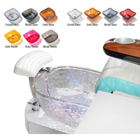 Baignoire de luxe deux places pour massage des pieds, fauteuil avec bassin, accessoire de pédicure et de spa, couleur neutre, rose, queen