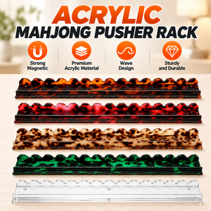 Support de Mahjong Américain en Acrylique Couleur Personnalisée, à Fond Plat et Design Ondulé Festonné, Accessoire de Présentation pour Tuiles de Mahjong - Product Image 1