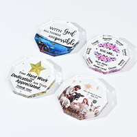 Cartes de table personnalisées en acrylique transparent pour la fête des mères et Noël - Cadeaux et décorations de bureau