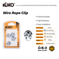 Clip de fixation pour câble métallique, pour la marine et la navigation, 3 mm, lot de 4, sous blister
