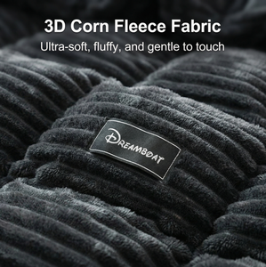 Juego de Ropa de Cama de Felpa Coral, Tejido a Rayas, Moderno, de Poliéster Grueso de Calidad, Juego de Cuatro Piezas para el Hogar, Sábanas, Funda de Edredón, para Todas las Estaciones, Resistente a la Decoloración - Product Image 3