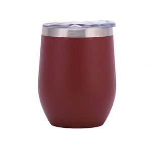 Food Grade Stainless Steel Interior Wine <b>Cup</b> With Lid <b>Reusable</b> Eco Friendly <b>Cup</b> for Outdoor Adventures ASM09 - Product Image 2