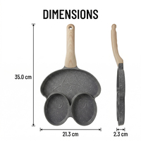 E- Top Poêle à œufs antiadhésive en fonte, pour crêpes et omelettes, ustensile de cuisine, emballage couleur personnalisé, produits en gros