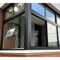 Fenêtres coulissantes en verre trempé de sécurité fabriquées en usine, fenêtres coulissantes à pousser-tirer, fenêtres coulissantes en aluminium pour balcons