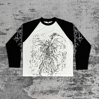 T-shirt à manches longues pour homme, sportif, en tricot ample, imprimé sur mesure MT1443, 100% coton, respirant