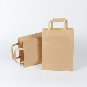Bolsas de Papel Kraft Blancas y Marrones Económicas con Logotipo, Bolsa de Compras de Papel con Logotipo, Bolsas de Papel Kraft para Llevar con Asas - Product Image 3
