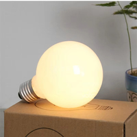 Ampoules LED en verre laiteux Opal White G80, ampoule globe E27, culot B22/E14, décoration de lustre, dimmable, 110-220V AC