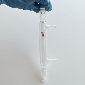 Condensador Liebig de Vidrio Borosilicato para Destilación Química con Conexión de Manguera, Unión Rectificada Estándar 24/40, Material de Vidrio para Laboratorio - Product Image 4