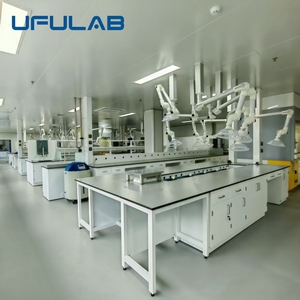 Bàn đảo phòng thí nghiệm hóa chất kim loại hiện đại, lắp đặt trên sàn, dùng cho bệnh viện & trường học - Product Image 6