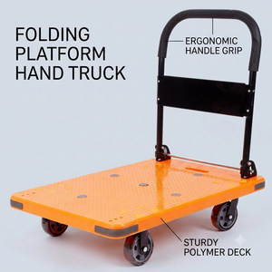 Carretilla de Mano Plegable Industrial JK con Marco de Acero, Plataforma de Cuatro Ruedas, Ligera, con Poste de Aluminio con Recubrimiento en Polvo, OEM - Product Image 2