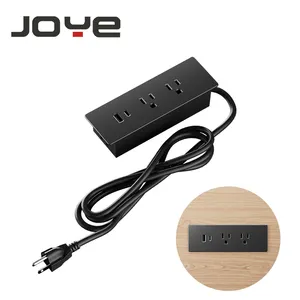 JOYE US Standard Recessed Power Strip With USB Type-C Recessed Power Socket With Usb For Furniture