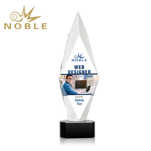 Cao quý rõ ràng tinh thể bất thường kim tự tháp danh hiệu với cơ sở màu đen cho chuyên nghiệp công nhận tùy chỉnh giải thưởng - Product Image 4