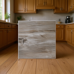 Azulejos de porcelana autoadhesivos vitrificados de 600x600 mm con diseño de veta de madera vintage para pisos interiores de cocinas y comedores - Product Image 2