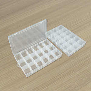Transparent Plastic Storage Box 18 Compartment Detachable For Jewelry Beads Needles <b>Thread</b> <b>Tools</b> Desktop Organizer - Product Image 1