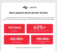 Imprimante photo miniature portable sans encre, 3 pouces, couleur, poche, intelligente, 300 dpi, HD, instantanée, pour téléphone portable, certification CE FCC RoHS