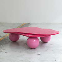 Table basse personnalisée en forme de fibre de verre de style moderne table à thé adaptée à la salle modèle de salon