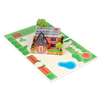 Carte pop-up 3D personnalisée pour entreprise de construction