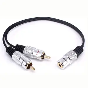 สายอะแดปเตอร์เสียงแจ็ค <span class=keywords><strong>RCA</strong></span> สเตอริโอตัวเมีย<span class=keywords><strong>3.5</strong></span>มม. สำหรับสมาร์ทโฟน MP3แท็บเล็ตโฮมเธียเตอร์ - Product Image 1