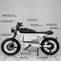 Nouvelle moto tout-terrain électrique SK-1 3000W 60V, pneus larges 20x5.0, batterie 45Ah, 120 km/h, IP65, contrôle par application NFC, charge utile 200 kg