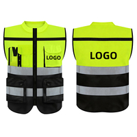Gilet de sécurité réfléchissant haute visibilité pour superviseur de chantier, avec radio intégrée, conforme ANSI CLASSE 2, imperméable, logo personnalisé, pour la signalisation et le contrôle du trafic