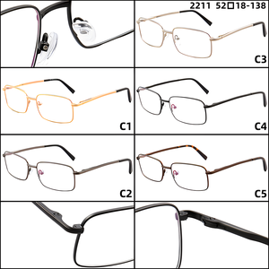 Montures de lunettes métalliques simples 2211 pour les trajets quotidiens et le bureau, pour sublimer le visage et offrir une <span class=keywords><strong>correction</strong></span> <span class=keywords><strong>optique</strong></span> de la vue - Product Image 3