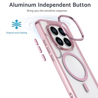 Funda para Teléfono Redmi Note 14 Pro+, Resistente a Caídas, con Botones Magnéticos Metálicos Brillantes, para Xiaomi 15 14T Pro