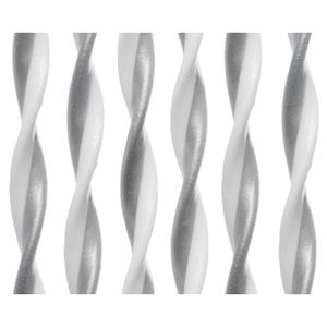 Rideau à cordes 120x230 cm gris/blanc - Product Image 1