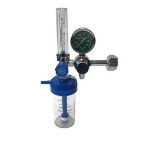 Diskon besar kualitas tinggi Regulator oksigen DIN477 medis dengan meteran aliran dan botol Pelembab