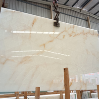 Bon prix, carrelage mural et de sol en marbre onyx blanc translucide 100% pierre naturelle