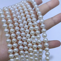 1A-5A 2-12mm blanc naturel perle d'eau douce brin plein trou rond perle chaîne en gros