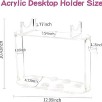 Support de rangement transparent en acrylique pour outils de coiffure, sèche-cheveux et baguettes, organisateur de bureau