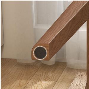 مجموعة طعام حديثة من الخشب الصلب البسيط ، كراسي خلفية منسوجة وطاولة لحانة المنزل أو أثاث المكاتب - Product Image 6